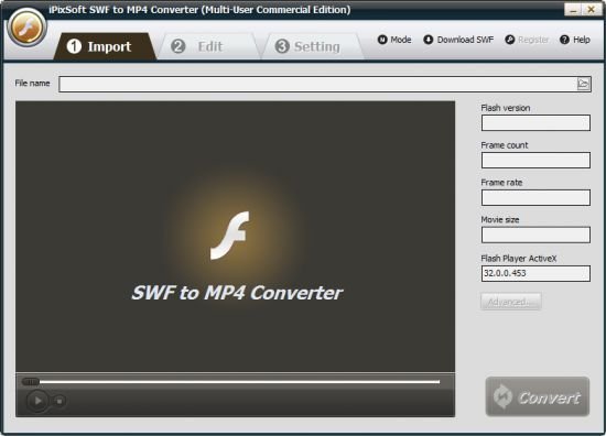 iPixSoft SWF to MP4 Converter 4.3.0.jpg